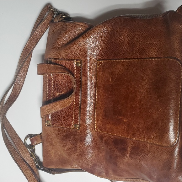 Patricia Nash Luzille Brown Leather Tote Backpack Distressed Leather Finish - Picture 10 of 16